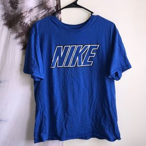 NIKE Blue Logo Short Sleeve Tee
